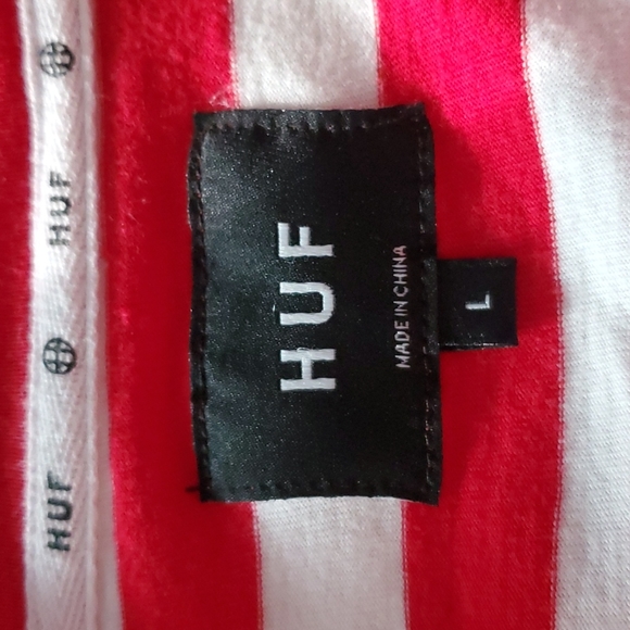 HUF long sleeve stripe shirt size L - Picture 3 of 8